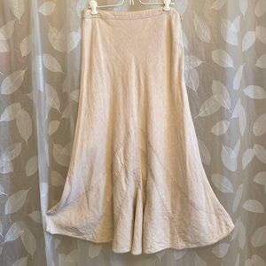 J. Jill linen maxi skirt in natural beige color.